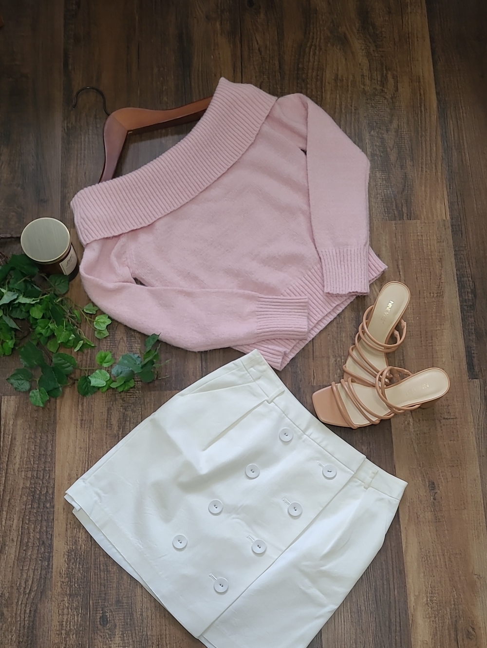 Blu Pepper Pink Fuzzy Off The Shoulder Sweater